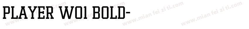 player w01 bold字体转换